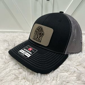 Laser engraved Trucker Richardson 112 hat. TRUMP 2024